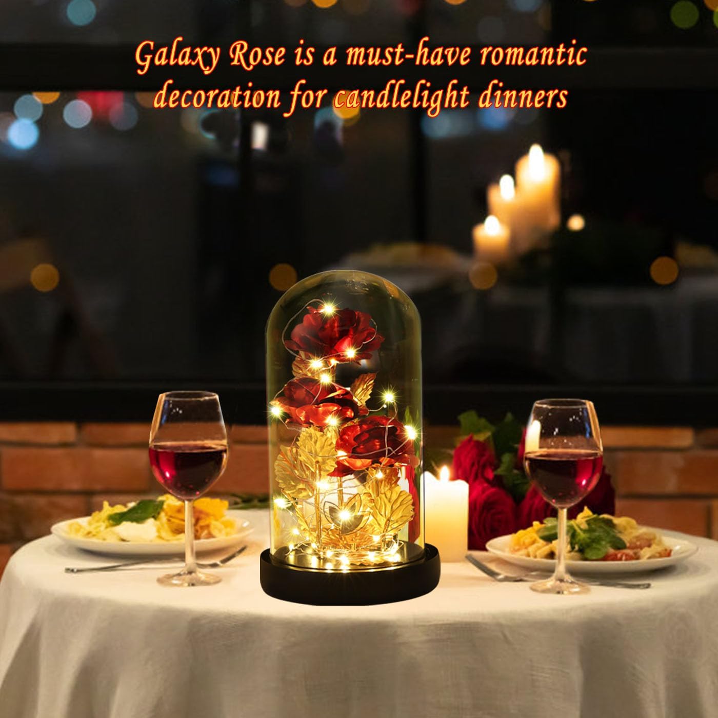 Birthday Gifts for Women,Beauty and the Beast Rose in Glass Dome,Preserved Rose with Warm Lights,Flower for Delivery Prime,Forever Flower Gifts for Women Mom Wife Girlfriend, Anniversary Birthday Gift