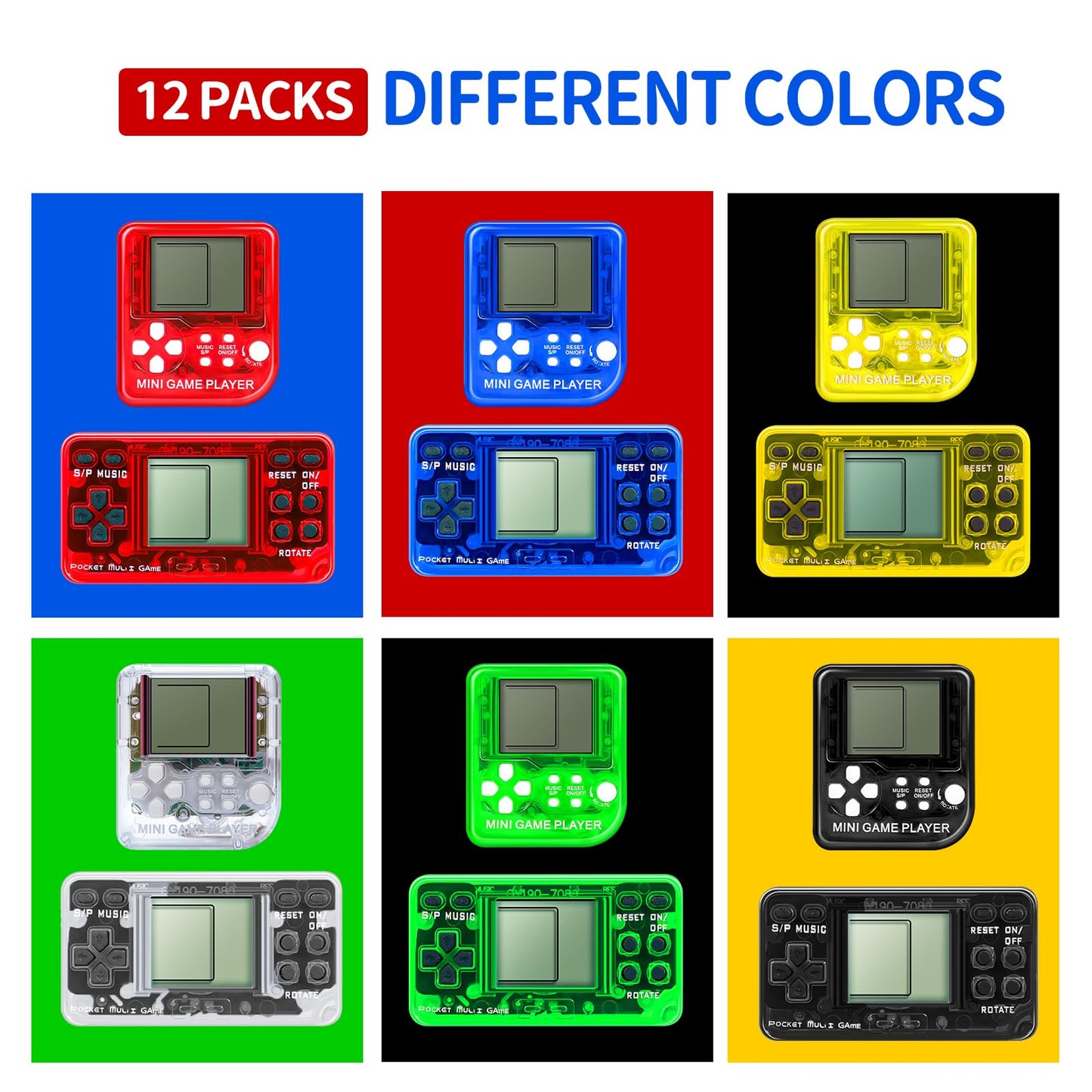 SSRMX 12Pcs Video Game Party Favors for Kids, Arcade Video Game Keychain Video Game Party Supplies