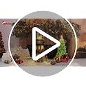 MUMTOP Animated Christmas Village Sets with Lighted Bell Tower & Clock Tower Variant