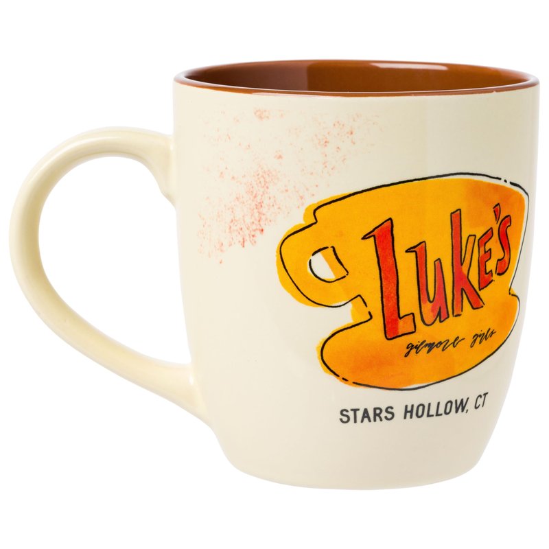 Silver Buffalo Gilmore Girls Featuring Luke’s Logo with Lipstick Stain Ceramic Mug, 18 Ounces