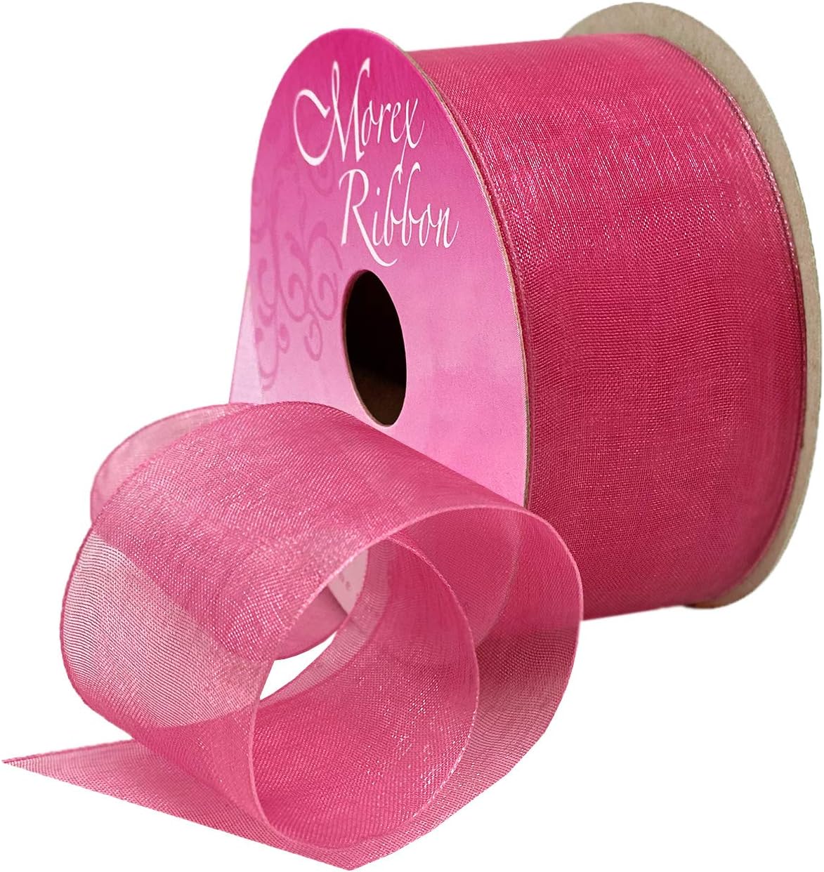 Red Organdy Nylon Ribbon - 5/8 Inch x 100 Yards | Morex 91803/100-609