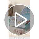 Bluey 3D Toddler Bed - Blue with Guardrails, For Kids 15 Months+ - Delta Children
