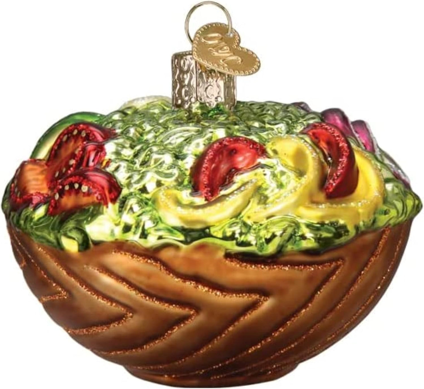 Handcrafted Glass Cheese Wedge Ornament - Unique Christmas Tree Decoration