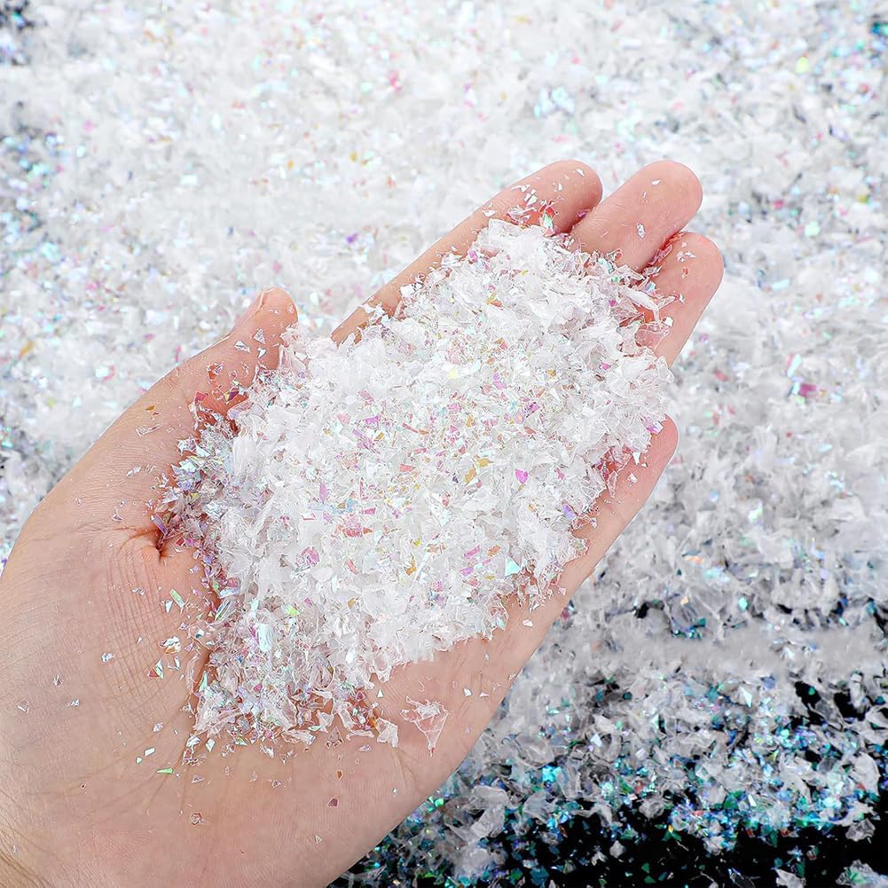 Snowflake Confetti - 30g Winter Snowman & Snowflake Xmas Sequins | White Table Decoration