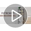 Yutrchey 3-Tier Over Toilet Bathroom Storage Cabinet with Hooks & Paper Holder