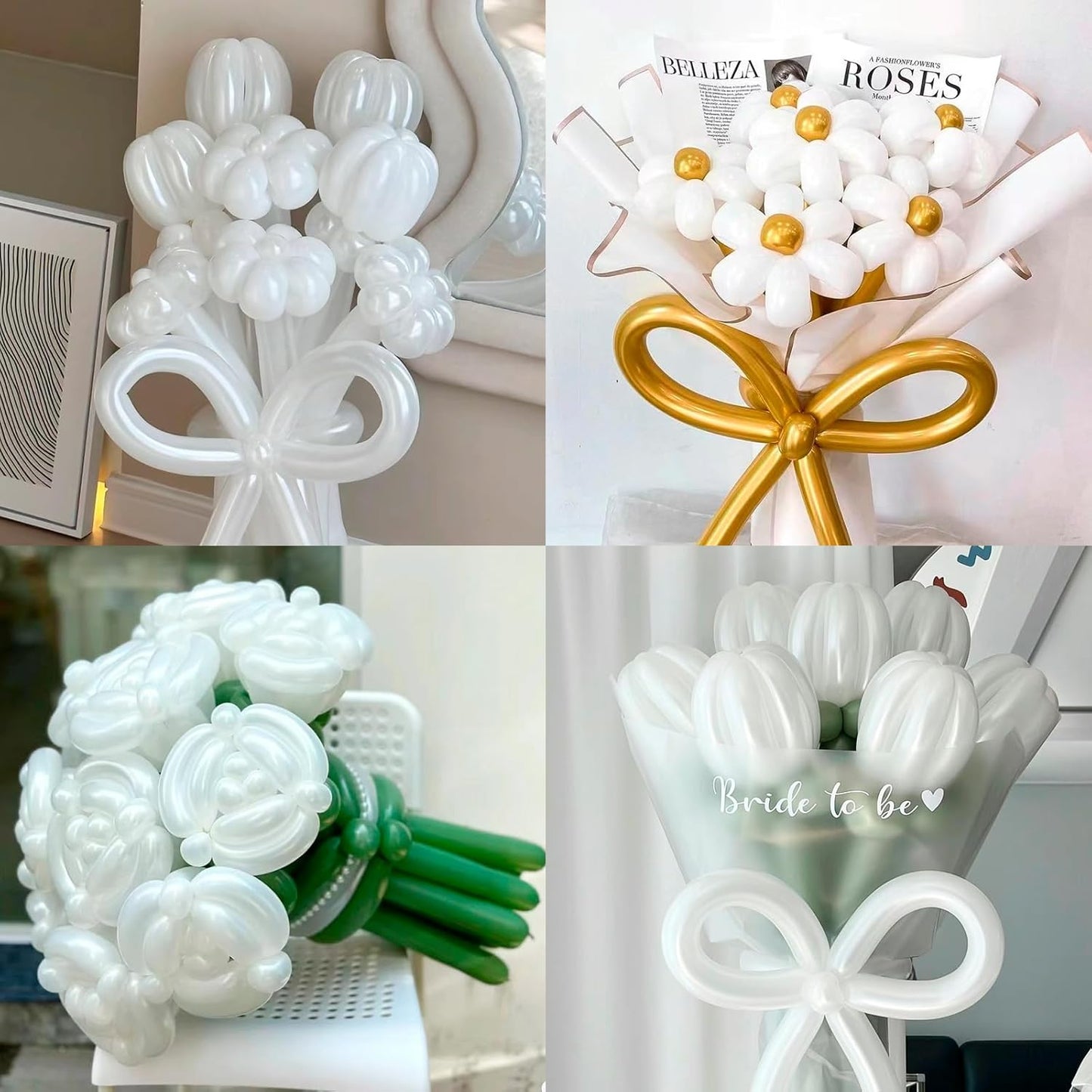 Skiennix 100 Pcs White 260 Balloons Garland Kit - Perfect for Christmas, Birthdays & Weddings