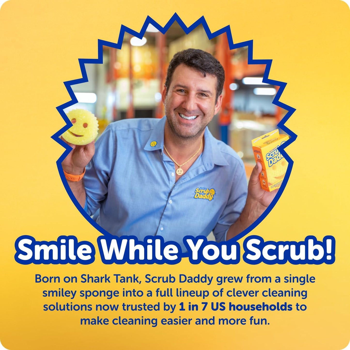 Scrub Daddy BBQ Daddy Grill Brush - Bristle-Free Steel Scraper for Easy Outdoor Grill Cleaning | 1 Count