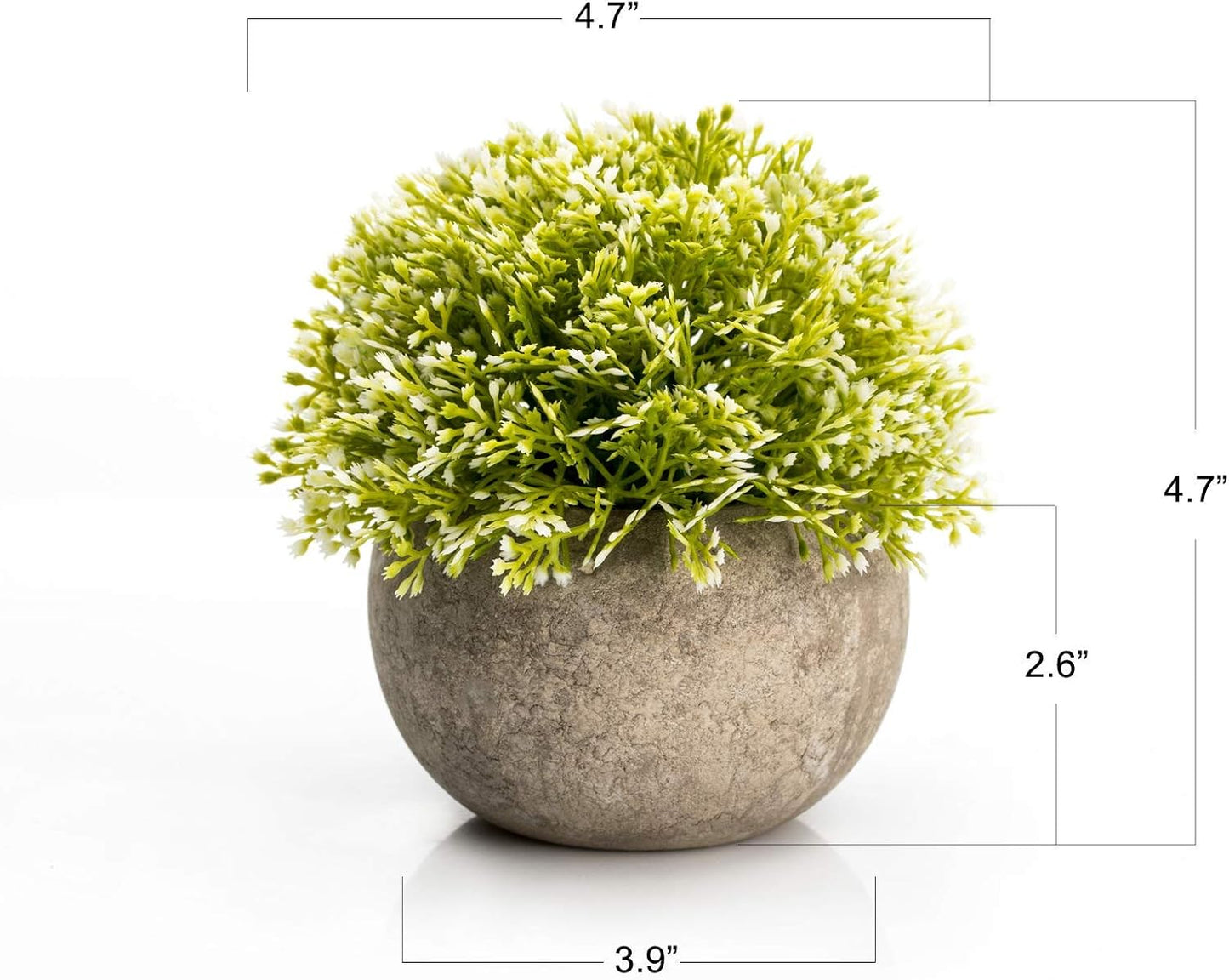 Mini Sage Green Boxwood Topiary - Artificial Potted Plant for Home & Office Decor