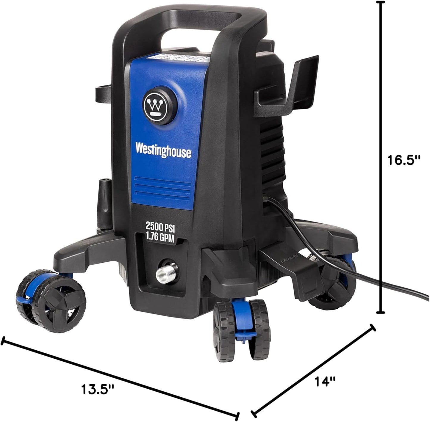 Westinghouse ePX3500 Electric Pressure Washer - 2500 PSI, 1.76 GPM, Anti-Tipping Tech, Onboard Soap Tank, Pro Steel Wand