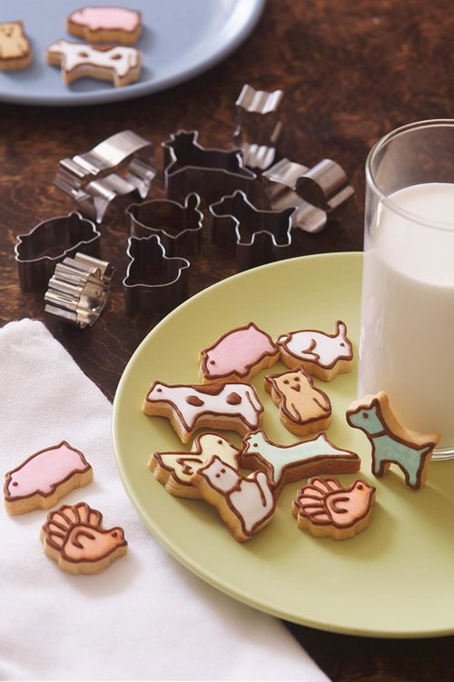 Fox Run Mini Animal Cookie Cutters - Metallic, Perfect for Fun Baking | 0.75 x 1.5 x 1 Inches