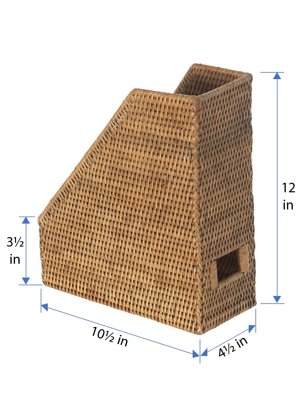 Kouboo 1060081 La Jolla Rattan Magazine File, Honey-Brown