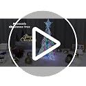 Holographic 15-Inch LED Christmas Tree Desktop Decor Iridescent Gift Box