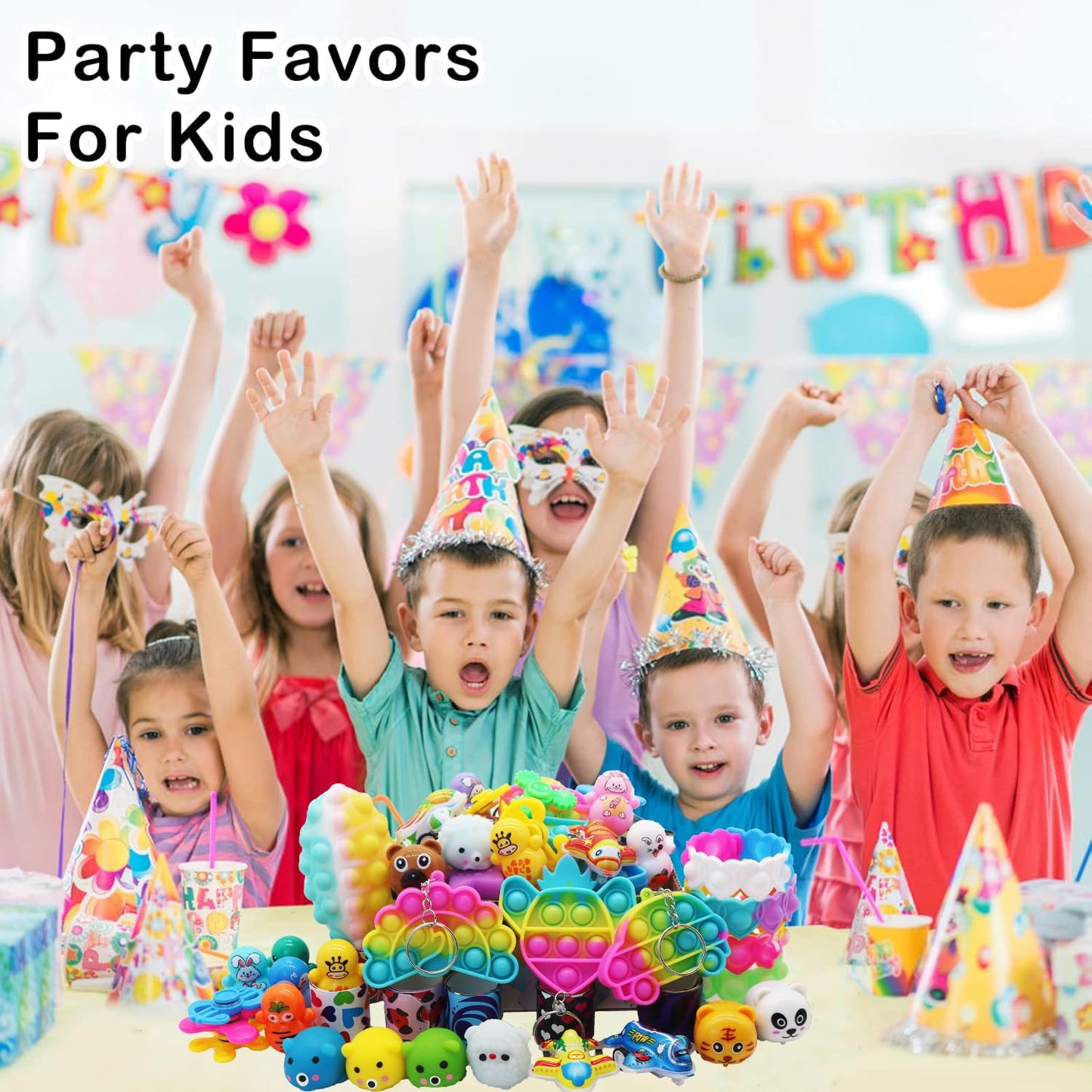 120 Pcs Easter Fidget Party Favors for Kids, Easter Egg Fillers,Pinata Stuffers,Treasure Box Toys, Classroom Prizes,Pinata Filler,Goodie Bag Stuffers,Treasure Chest Carnival Rewards for Boys Grils