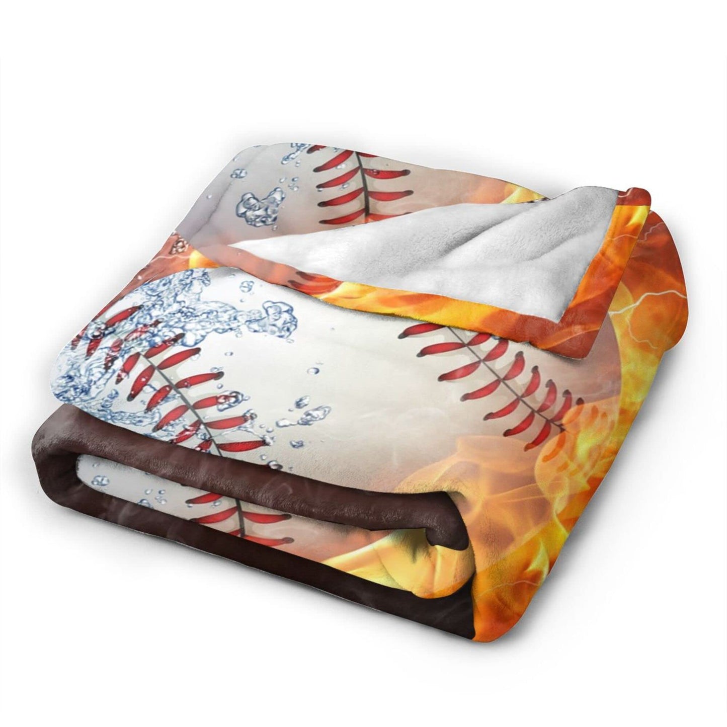 Baseball Sport Cool Ball Throw Blanket Super Soft Warm Bed Blankets for Couch Bedroom Sofa Office Car, All Season Cozy Flannel Plush Blanket for Girls Boys Adults, 60"X50"