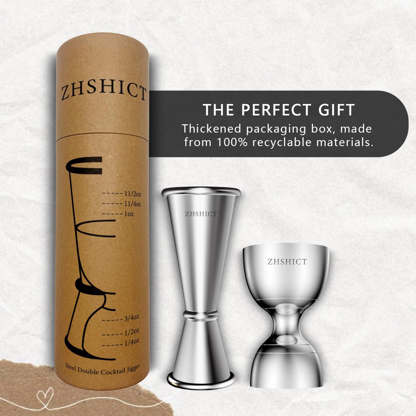 2 Pack Jigger for Bartending,Premium Bell Jigge and Japanese Jiggers,Double cocktail Jigger Premium 304 Stainless Steel jigger 2 0Z 1OZ with Measurements inside