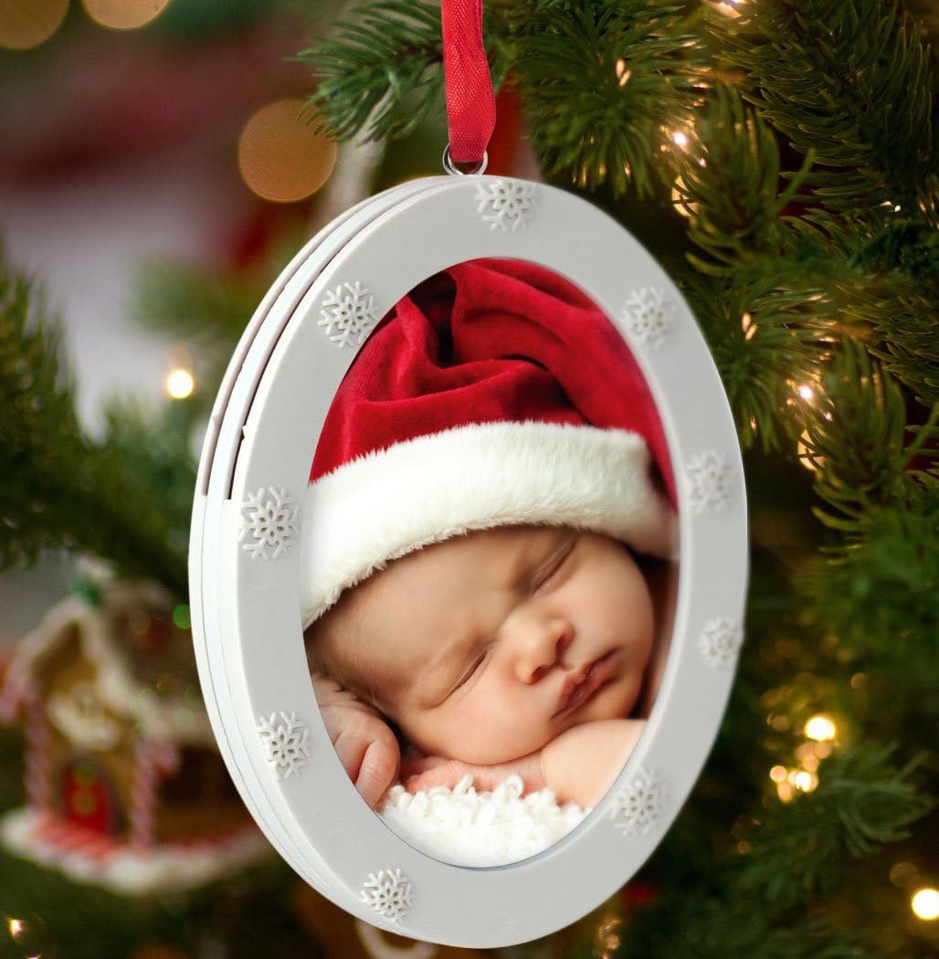 Christmas Baby Handprint Ornament Kit - DIY Keepsake Bauble with Paint for Newborns