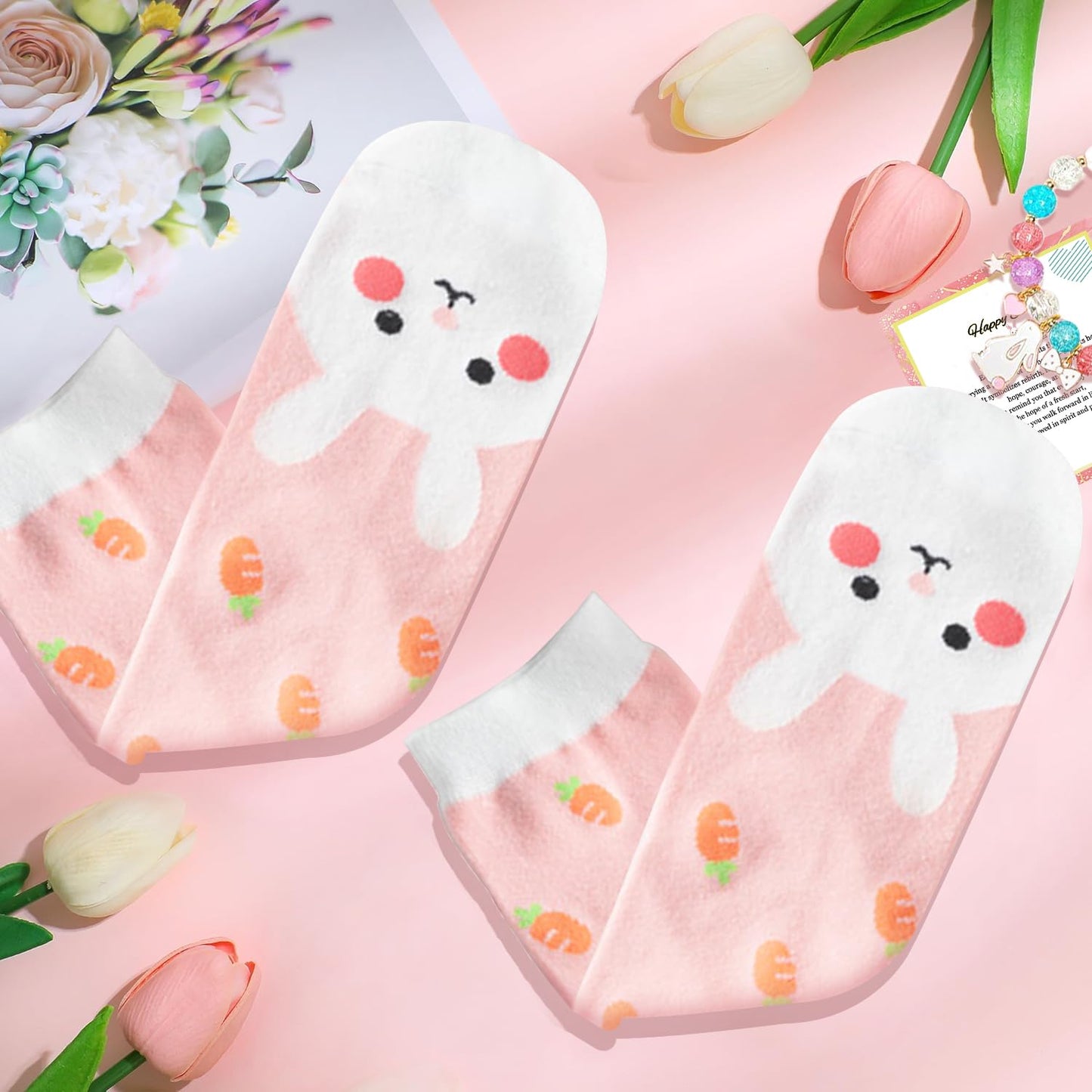 GeoJedrmin Easter Basket for Teen Girls,Adult Easter Basket Stuffers Essentials for Women with Bunny Mug Tote Bag Socks Gifts for Women Teen Girls.