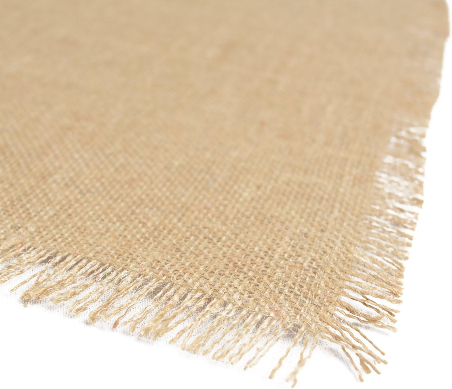 Jute Burlap Placemat Set for Kitchen Tabletop - 13x19, Solid Natural, 6 Count