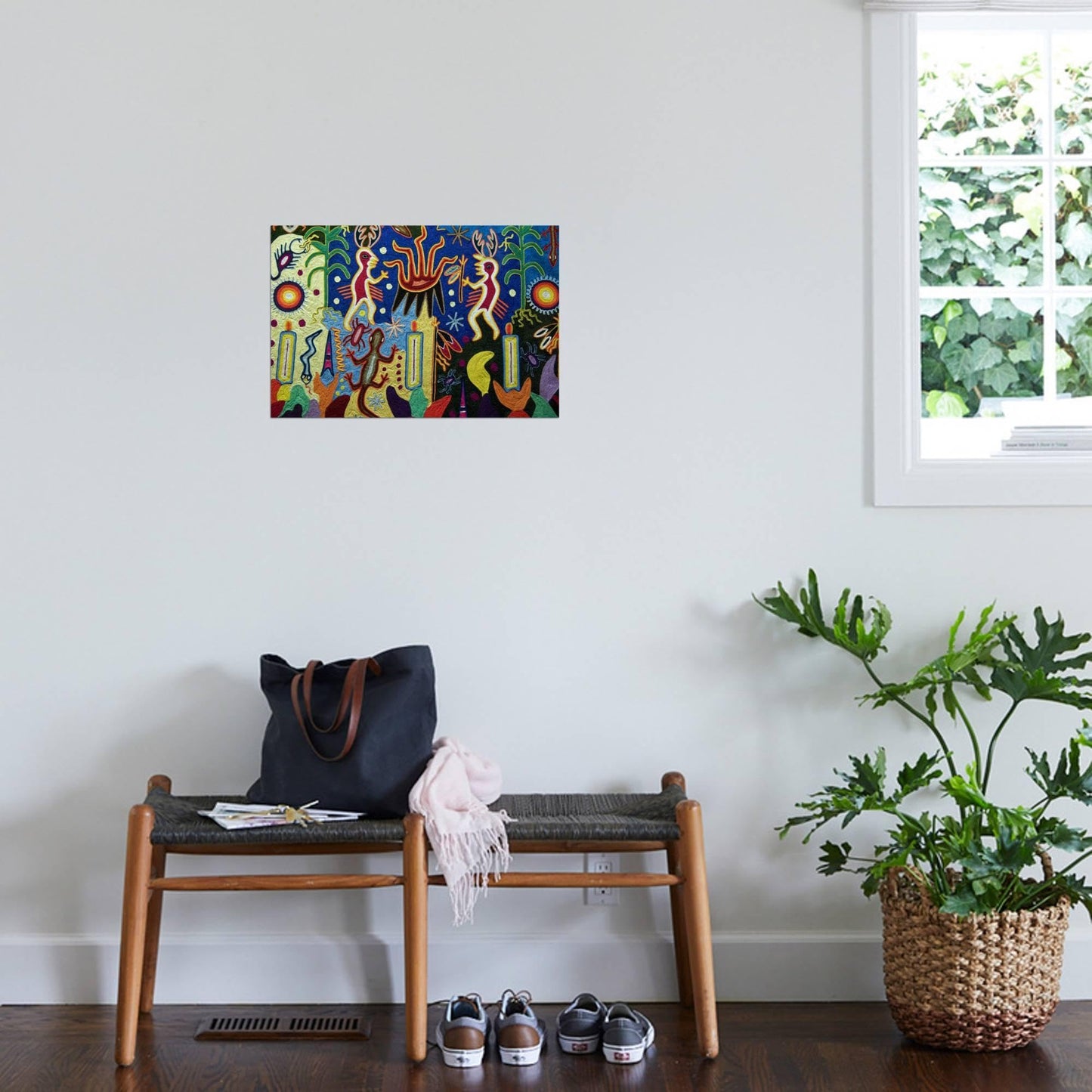 Art.com Wall Art Prints Huichol Art, Detail, National Museum of Anthropology, Mexico City, World Culture Decor, 24" x 16"