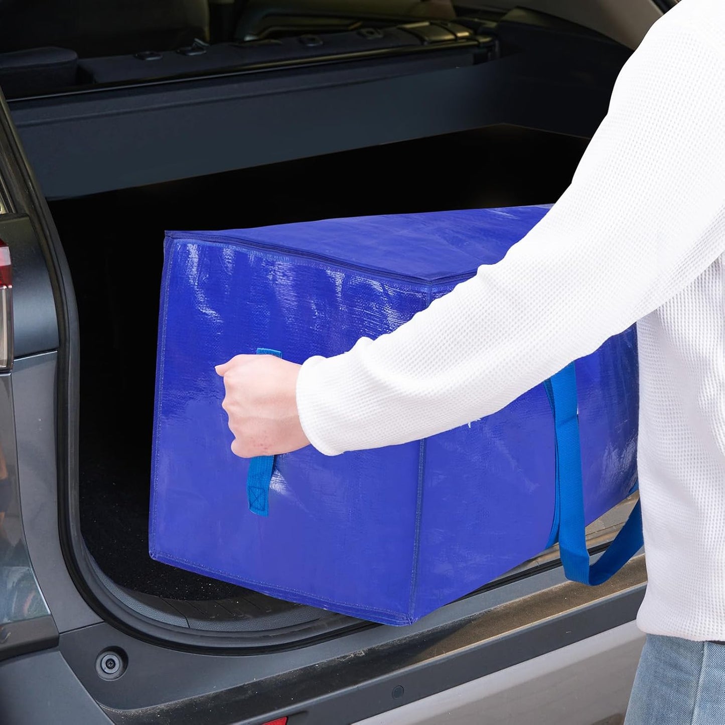 TICONN Extra Large Moving Bags - Heavy-Duty Storage Totes with Zippers & Handles | 18 Gallon, 2 Pack