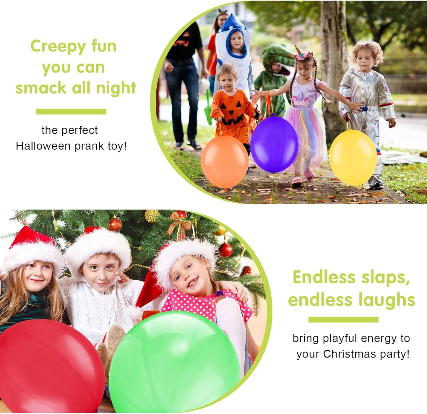 Skiennix Punch Balloons - Thickened Neon Heavy-Duty Balloons with Rubber Band Handle - 30pcs for Kids' Parties