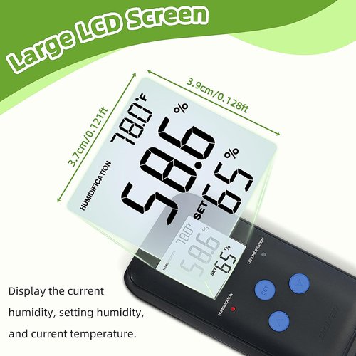 DIGITEN Digital Humidity Controller - Pre-Wired Humidistat with Temperature Display | Dual-Stage Outlet for Reptiles, Greenhouses, and Grow Tents