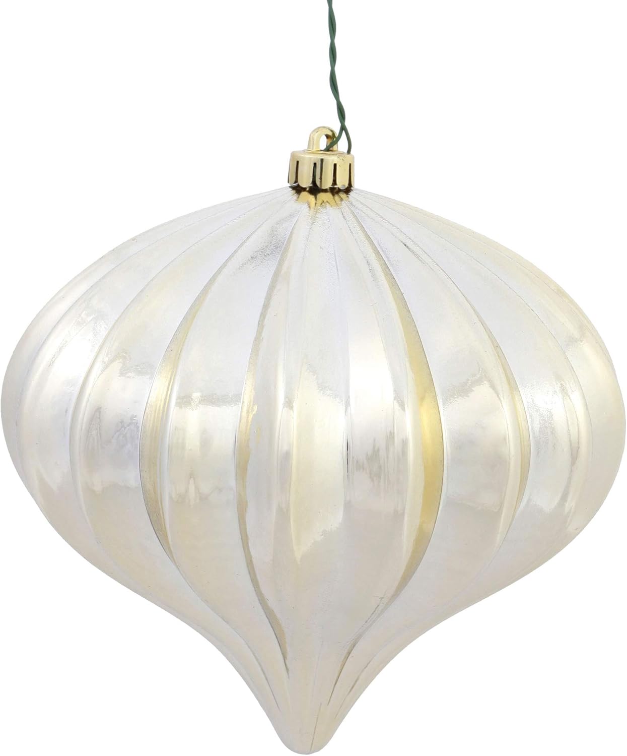 Burnished Orange Matte Onion Christmas Ornaments - UV Treated, Set of 3 by Vickerman