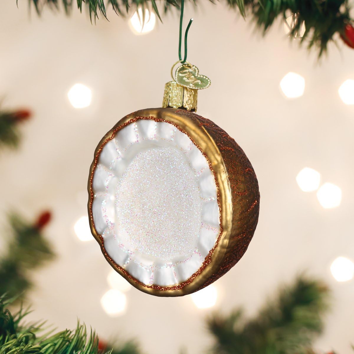 Handcrafted Glass Cheese Wedge Ornament - Unique Christmas Tree Decoration