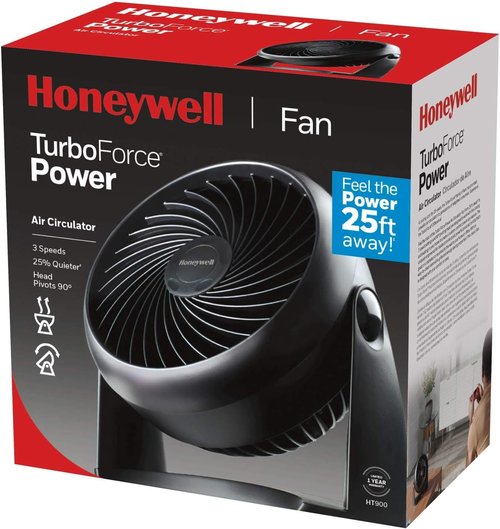 Honeywell HT-900 TurboForce Air Circulator Fan - Powerful Black 2-Pack for Maximum Airflow
