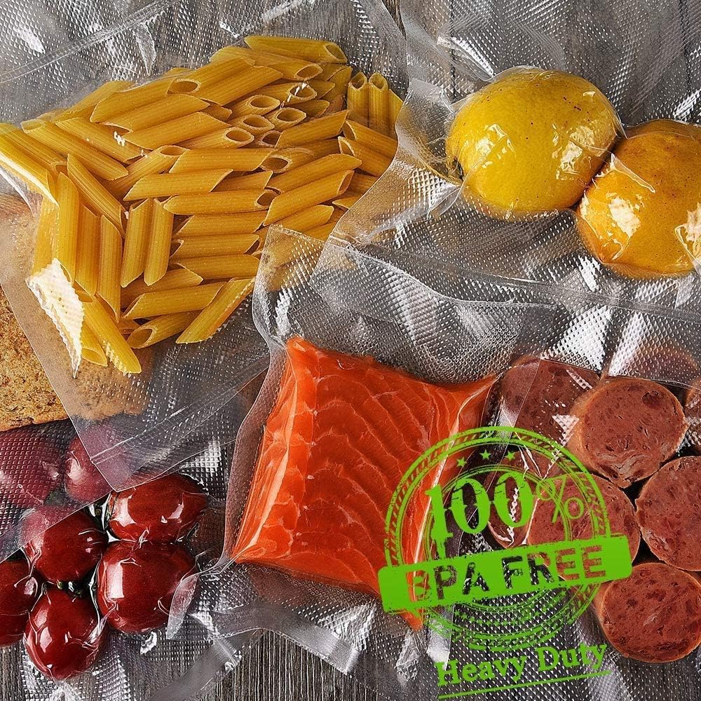 Skiennix Vacuum Sealer Bags - 6 Rolls of 11"x20' BPA-Free Durable Food Storage Bags for Sous Vide Cooking