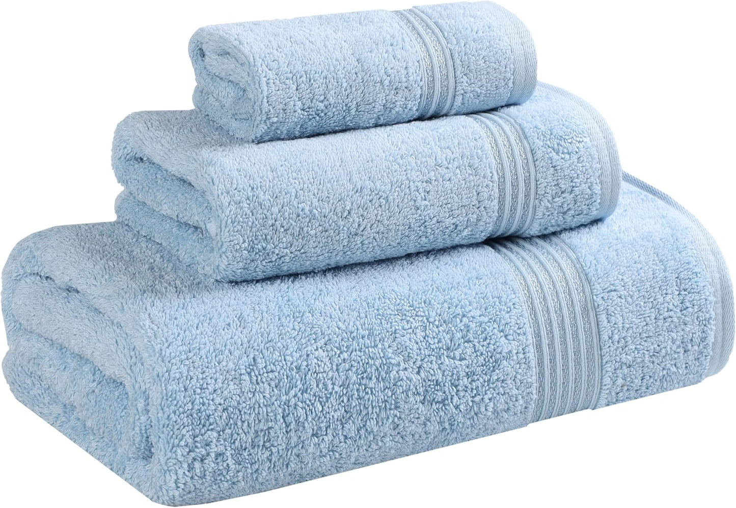 Superior Egyptian Cotton 6-Piece Towel Set, Bathroom Essentials, Towels For Bathroom, Apartment, Airbnb, Guest Bath, Face, Hand, Bath Towels, Washcloths, Absorbent, Fast Drying, Royal Purple