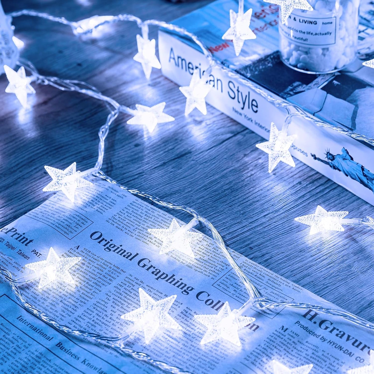 200 LED Fairy Lights with Remote & Timer - 16.4Ft Silver Wire Twinkle Lights for Indoor Christmas, Wedding & Party Decor