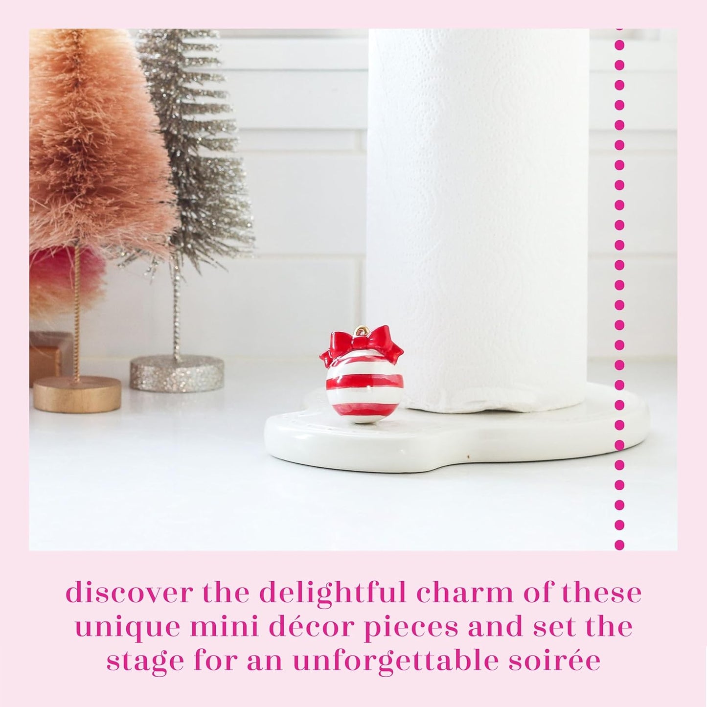 Deck The Halls Red & White Hand-Painted Ceramic Ornament | Nora Fleming Winter Decor