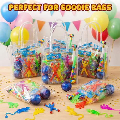 AMOR PRESENT 48PCS Stretchy Sticky Toy Party Favors, Party Table Favors Set for Kids Classroom Treasure Box Carnival Prizes Bulk Pinata Stuff Toys