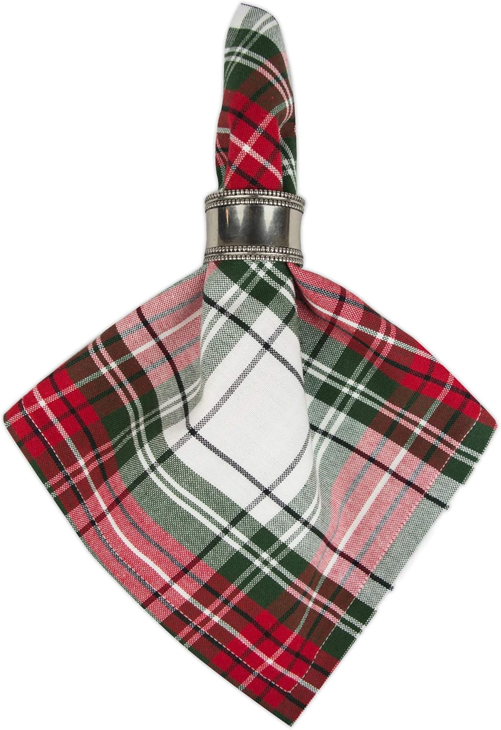 Christmas Tartan Plaid Napkins Set - 6 Piece 20x20 Holiday Table Décor in Red, Green & White
