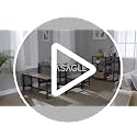 VASAGLE Set of 2 Kitchen Dining Benches 42.5'' Rustic Wooden Top Black Legs