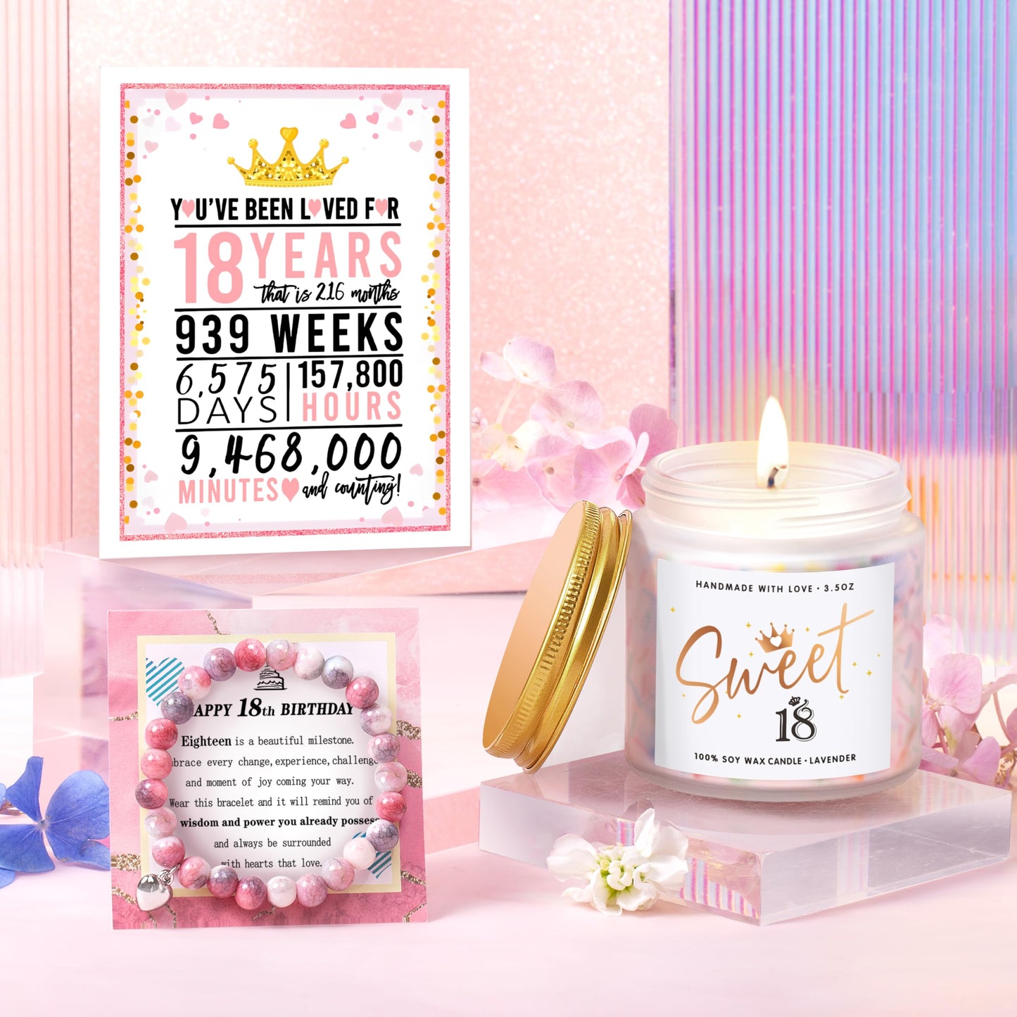 18th Birthday Gifts for Girls, 18th Birthday Gifts For Girls, 18th Birthday Decorations for Girls, 18th Best Friend First Birthday Gifts For Teen Girls, Sweet 18 Birthday Gift Ideas for Her, Daughter