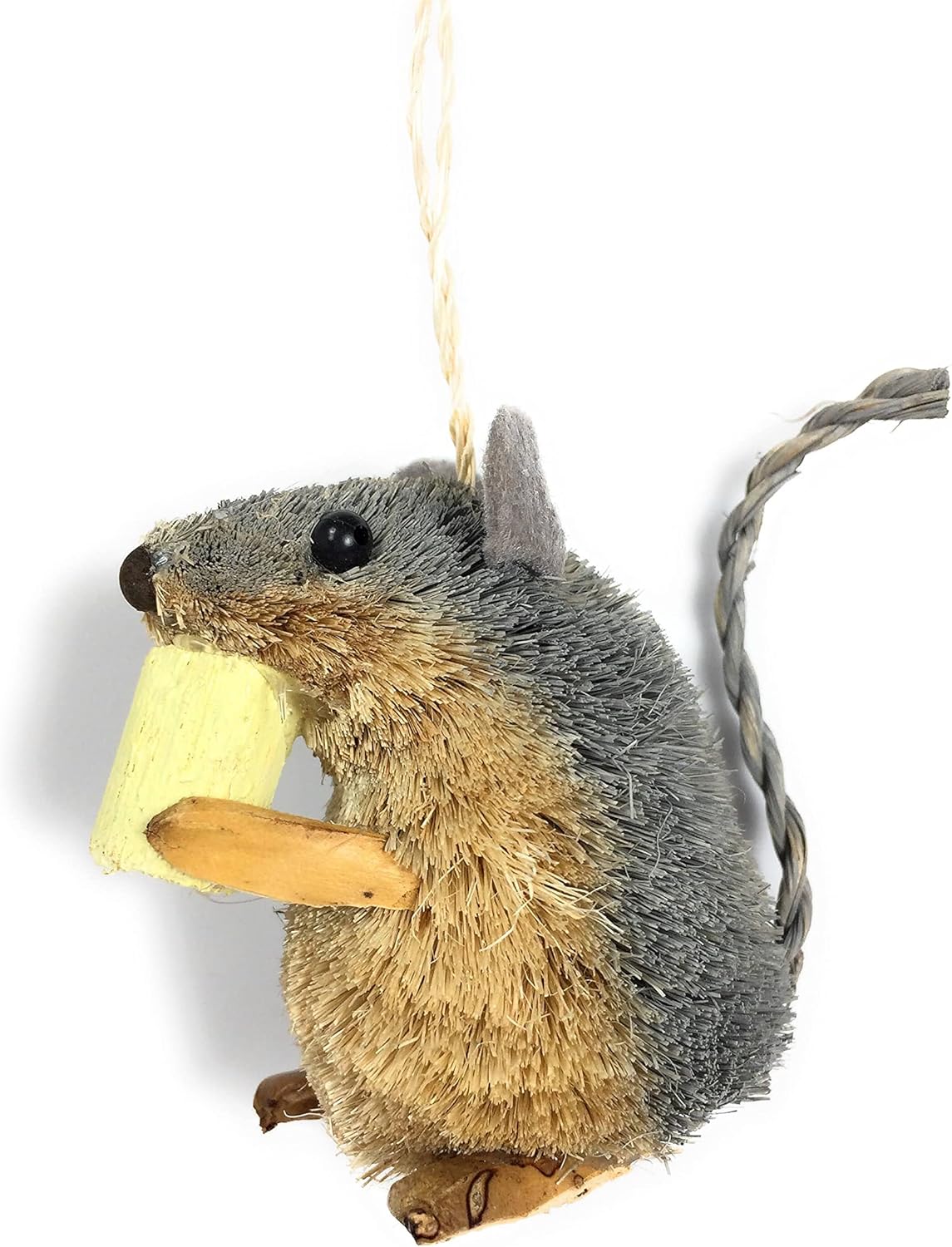 Buri Sitting Mouse Christmas Ornaments - 2.5-Inch Assorted Cheese Designs by Kurt Adler