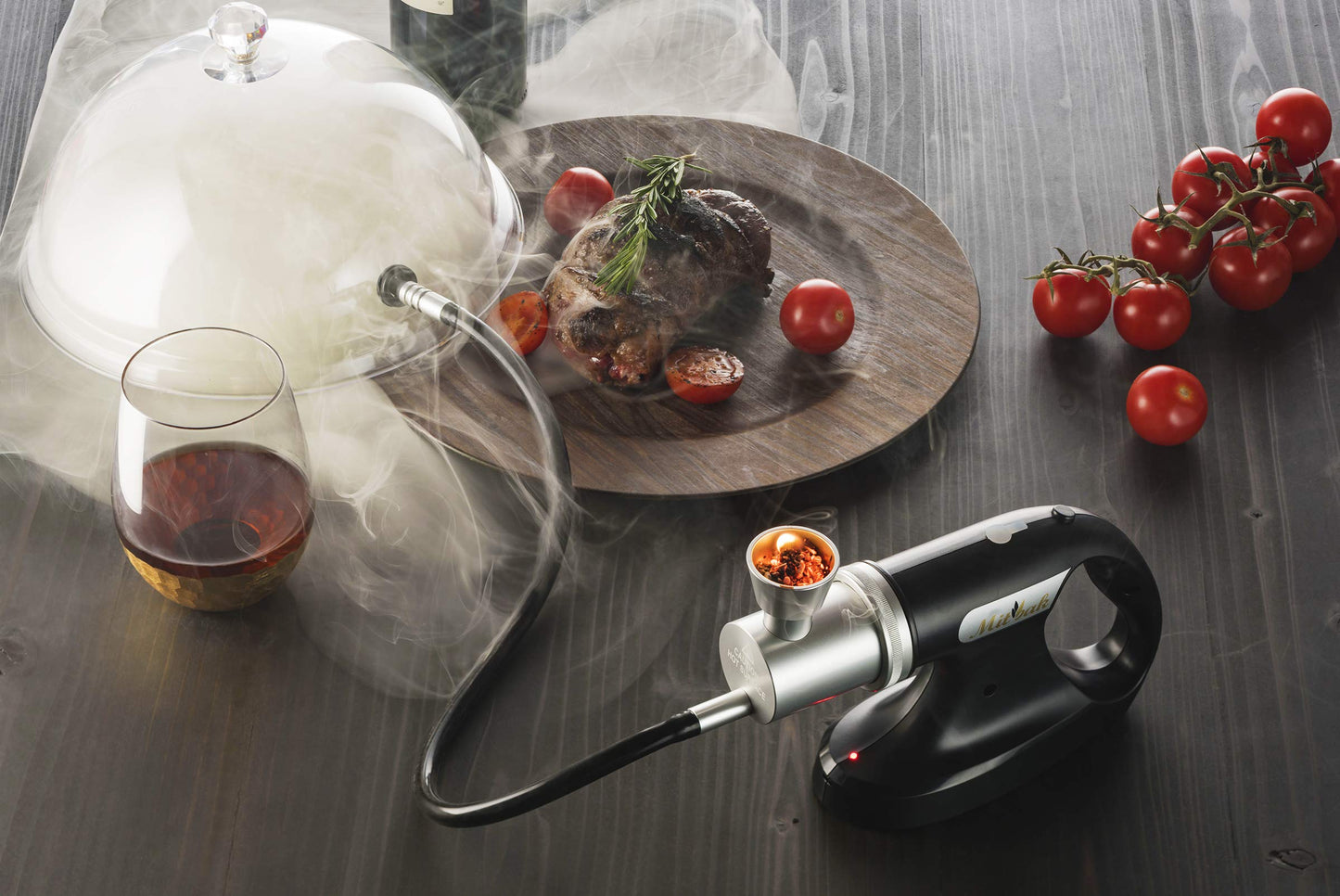 Mitbak Cocktail Smoker Kit With Dome Lid And Woodchips, Whiskey Smoker Kit, Bourbon Smoker Kit, Portable Smoking Gun, Bourbon Gifts for Men, Indoor-Outdoor Smoke Infuser Machine, Excellent Gift