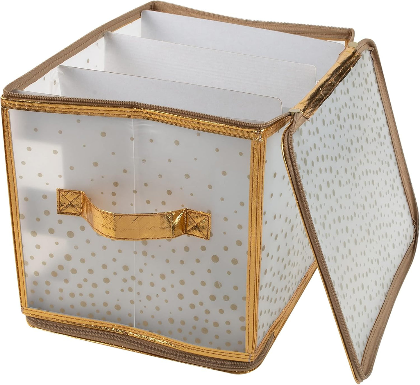 Ornament Storage Organizer for 112 Ornaments | Zipper Closure | Space-Saving Red Design