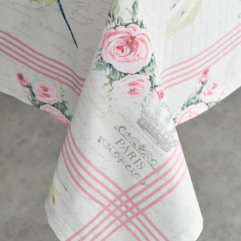 Maison d' Hermine Table Cloth Square Table 100% Cotton 60 x 60 Inches Tablecloth Reusable Decorative for Dining Kitchen Room Farmhouse Home Gifts for Mothers Day Spring Summer - Champ De Mars