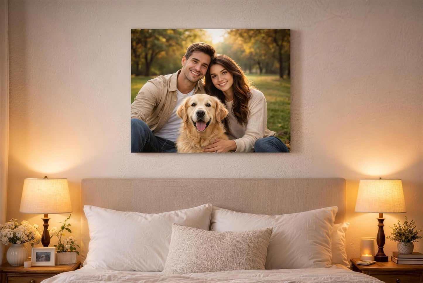 Sunwes Custom Canvas Prints - Personalized 11x14 Inch Photo Art | Perfect for Weddings, Family, and Pet Memorials