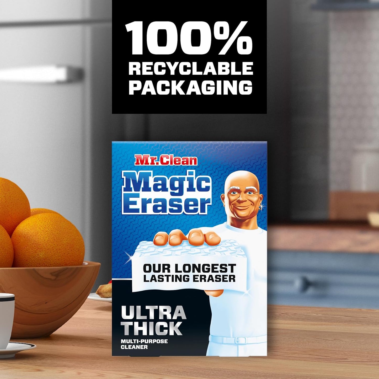 Mr. Clean Magic Eraser - Ultra Thick Multi-Purpose Cleaner Sponge | 1 Count for Effortless Cleaning