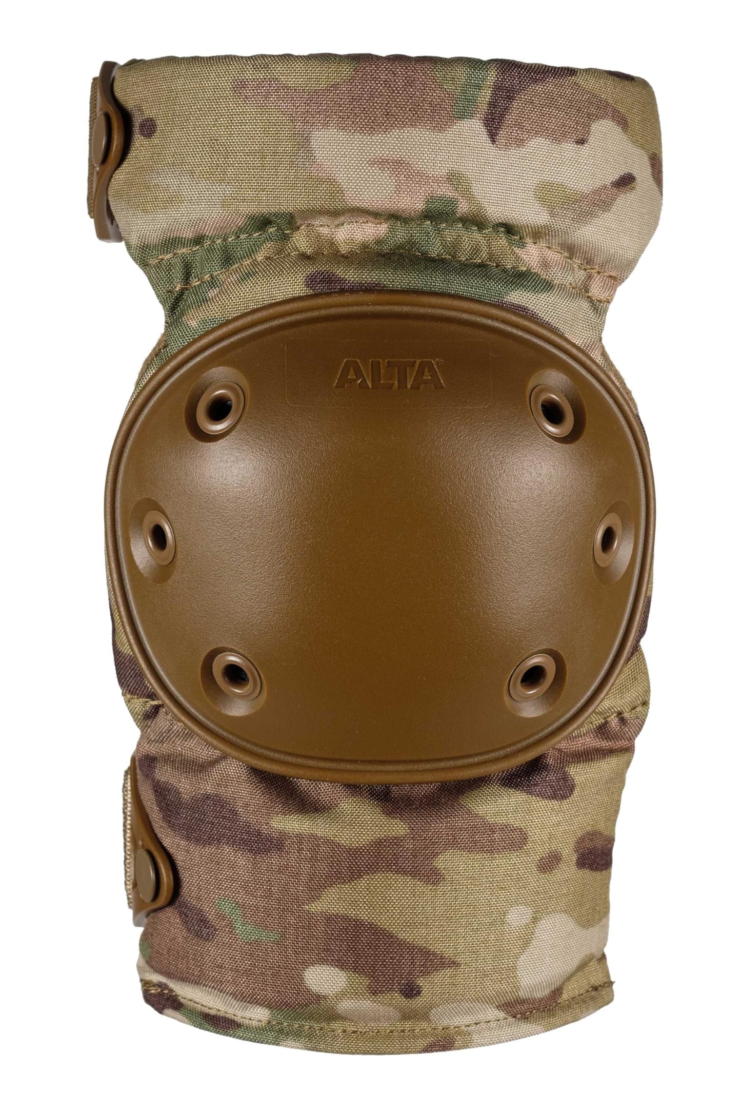 ALTA 52913.16 AltaCONTOUR Knee Protector Pad, MultiCAM Cordura Nylon Fabric, AltaLOK Fastening, Flexible Cap, Round, Coyote