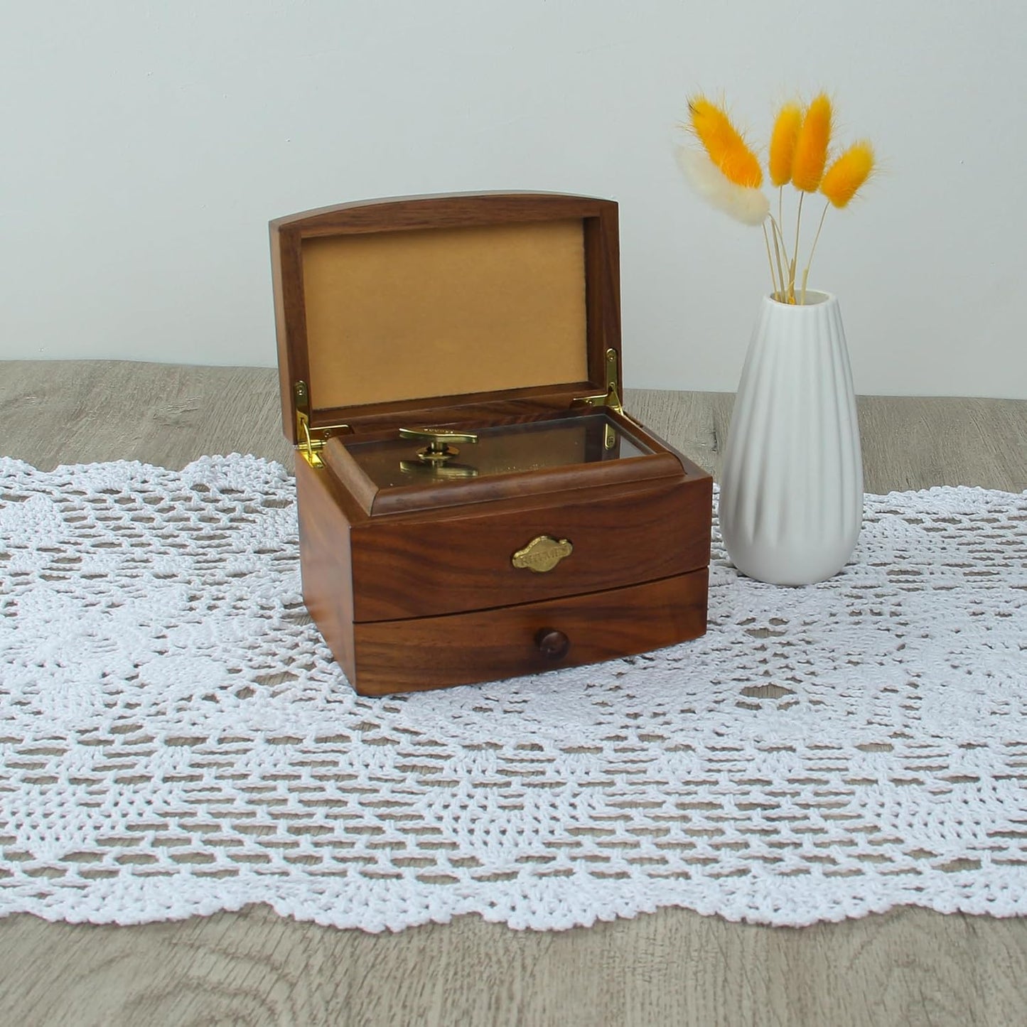 Handmade Crochet Lace Table Runner 15x51 Inch - Elegant White Décor