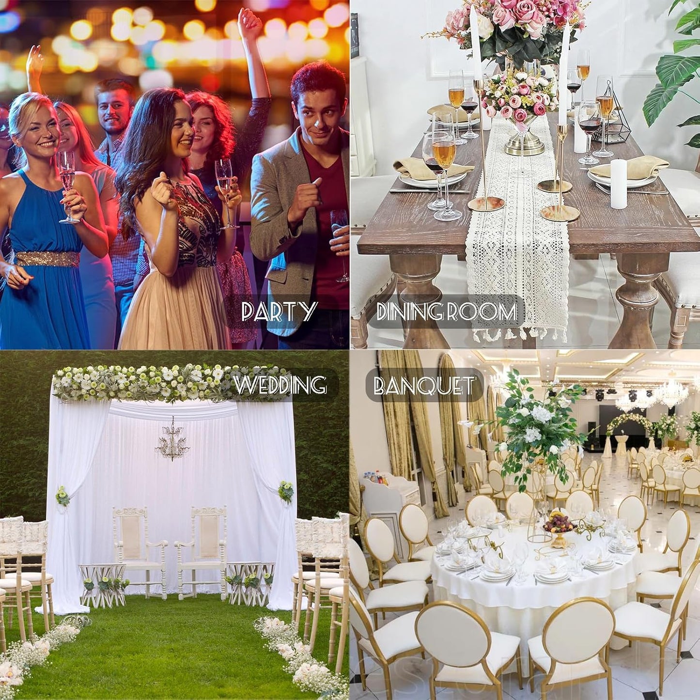 Skiennix 100PCS Black Spandex Chair Sashes - Universal Elastic Covers with Buckle Slider for Events