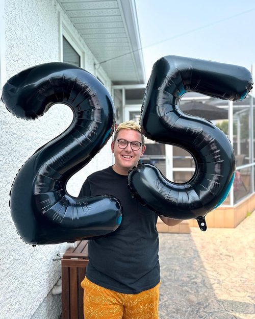 Black Number 2 Balloon - 40 Inch 2nd Birthday Decoration for Toddlers | Sparkling Party Decor