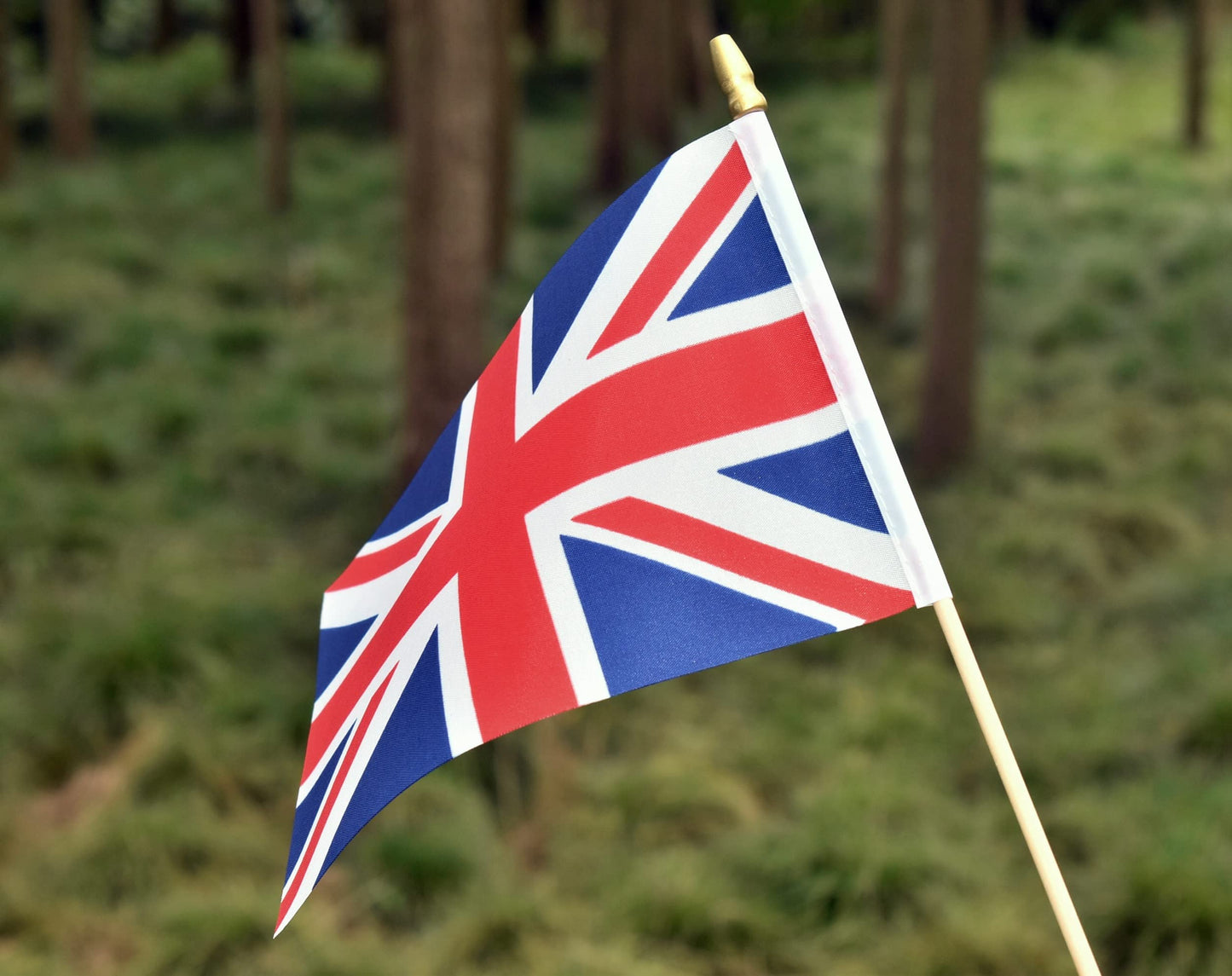 Ckexin 25Pack Small British UK Flag Handheld Mini Britain Flag on Stick 5x8 Inch