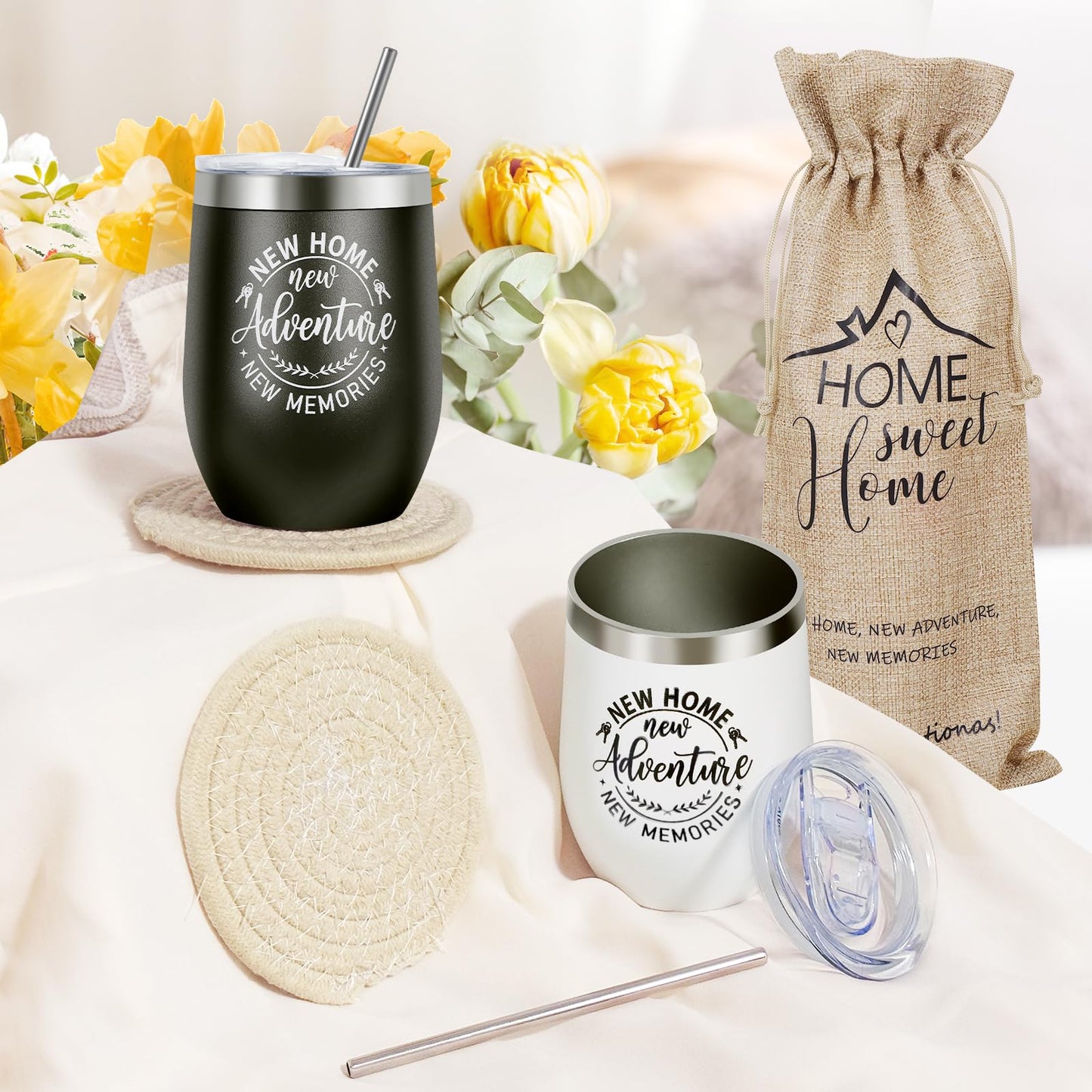 House Warming Gifts New Home, Best Housewarming Gift Ideas for Couples, Clients, Women, Unique New Home Gift Baskets for Home Buyers, New Apartment (16 Piece Set)