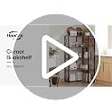 Corner Bookshelf with 5 Shelves - Industrial L-Shaped Storage Rack for Living Room & Office